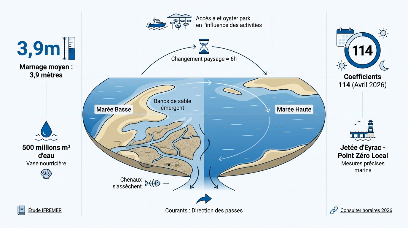 Bassin d'Arcachon à marée basse