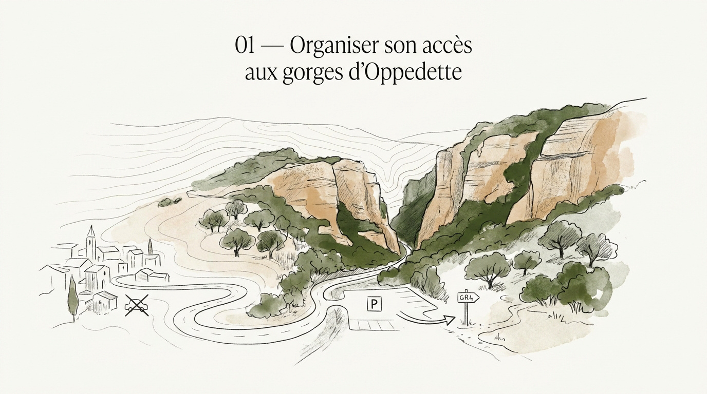 Falaises calcaires des gorges d'Oppedette dans le Luberon