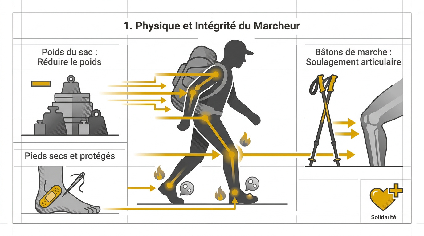 Dangers chemin Compostelle : sécurité et bons réflexes