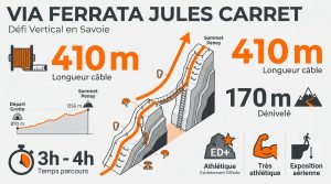 Défier la via ferrata Carret : vertige en Savoie