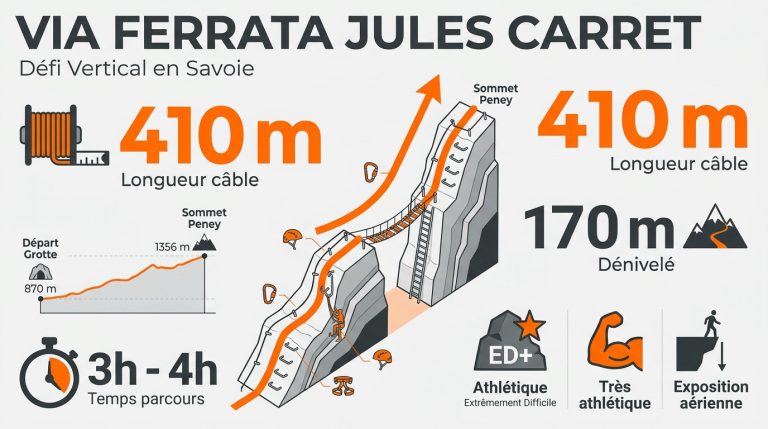 Défier la via ferrata Carret : vertige en Savoie