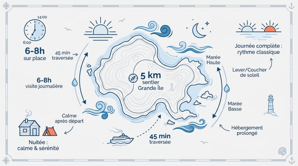 Quel temps de visite prévoir pour les îles Chausey ?