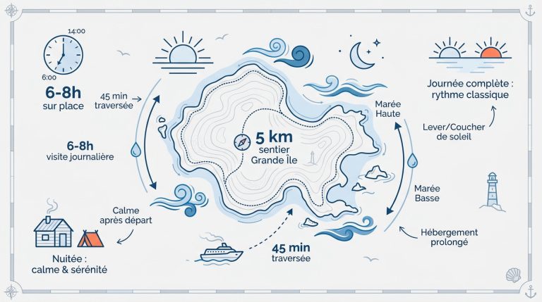 Quel temps de visite prévoir pour les îles Chausey ?