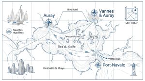 Explorer les rivages avec une carte du golfe du Morbihan