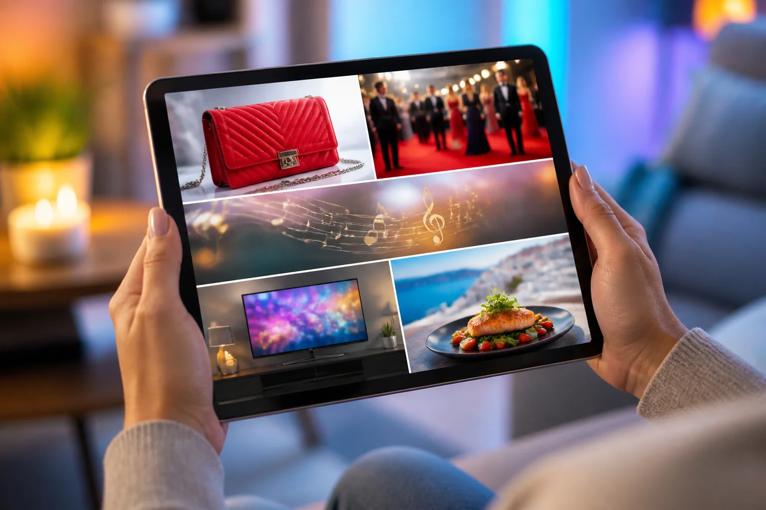 Tablet de contenu varie
