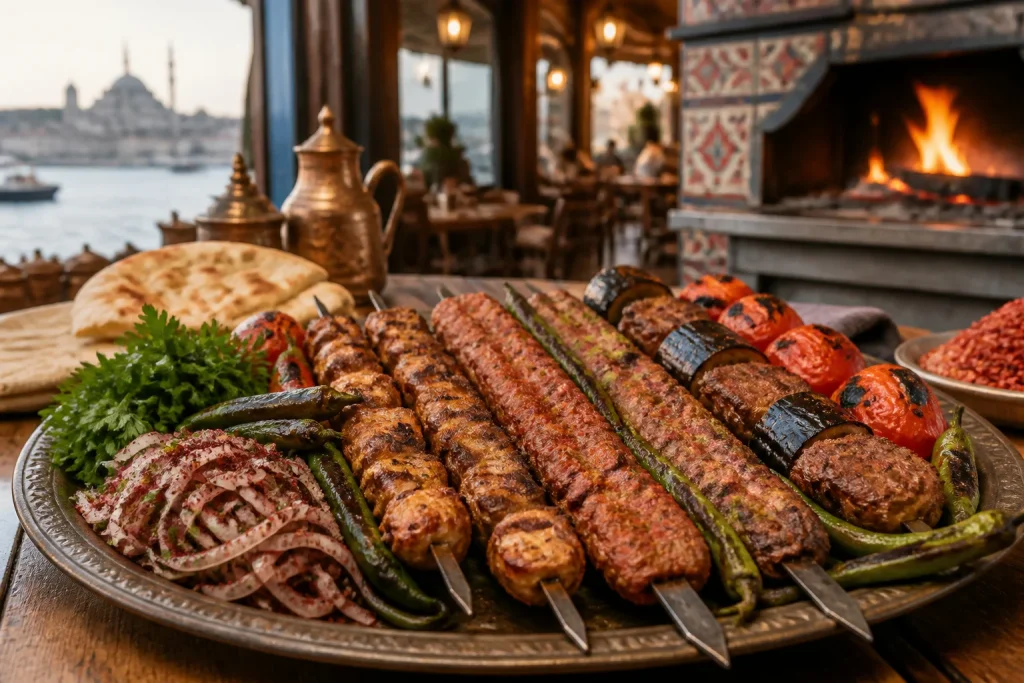 Assortiment de kebabs turcs authentiques