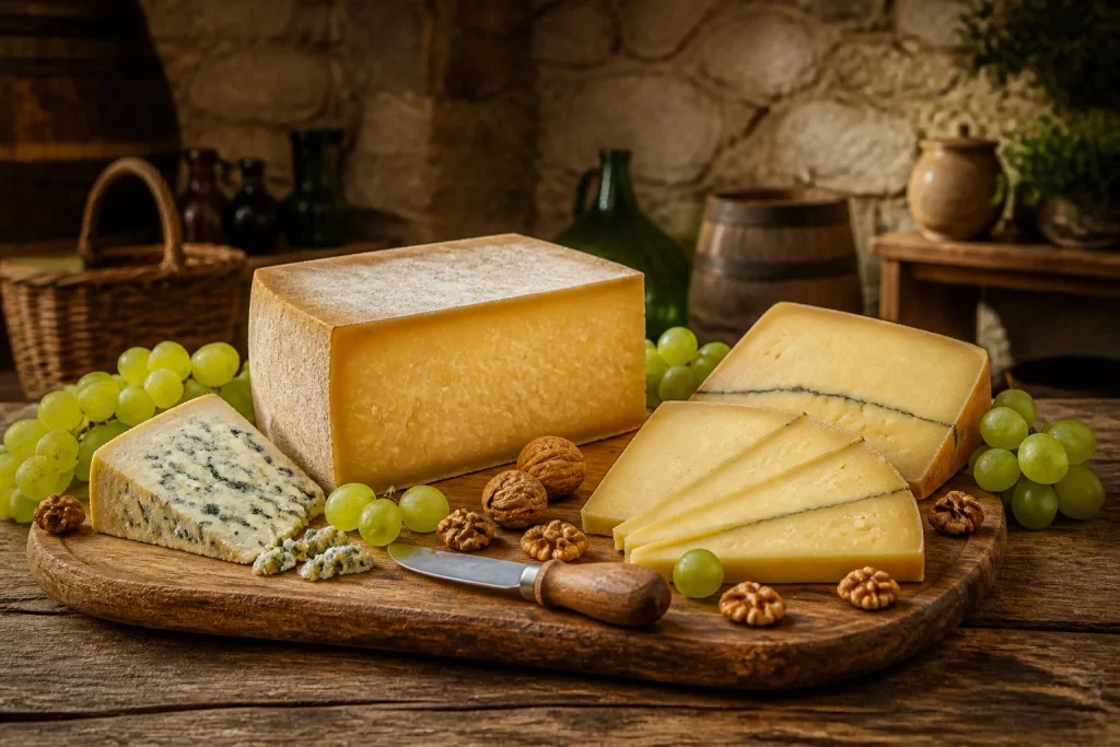 Plateau de fromages francais traditionnels