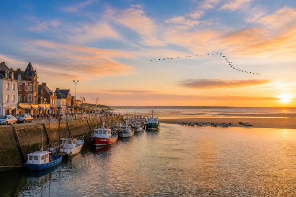 Baie de somme au coucher du soleil