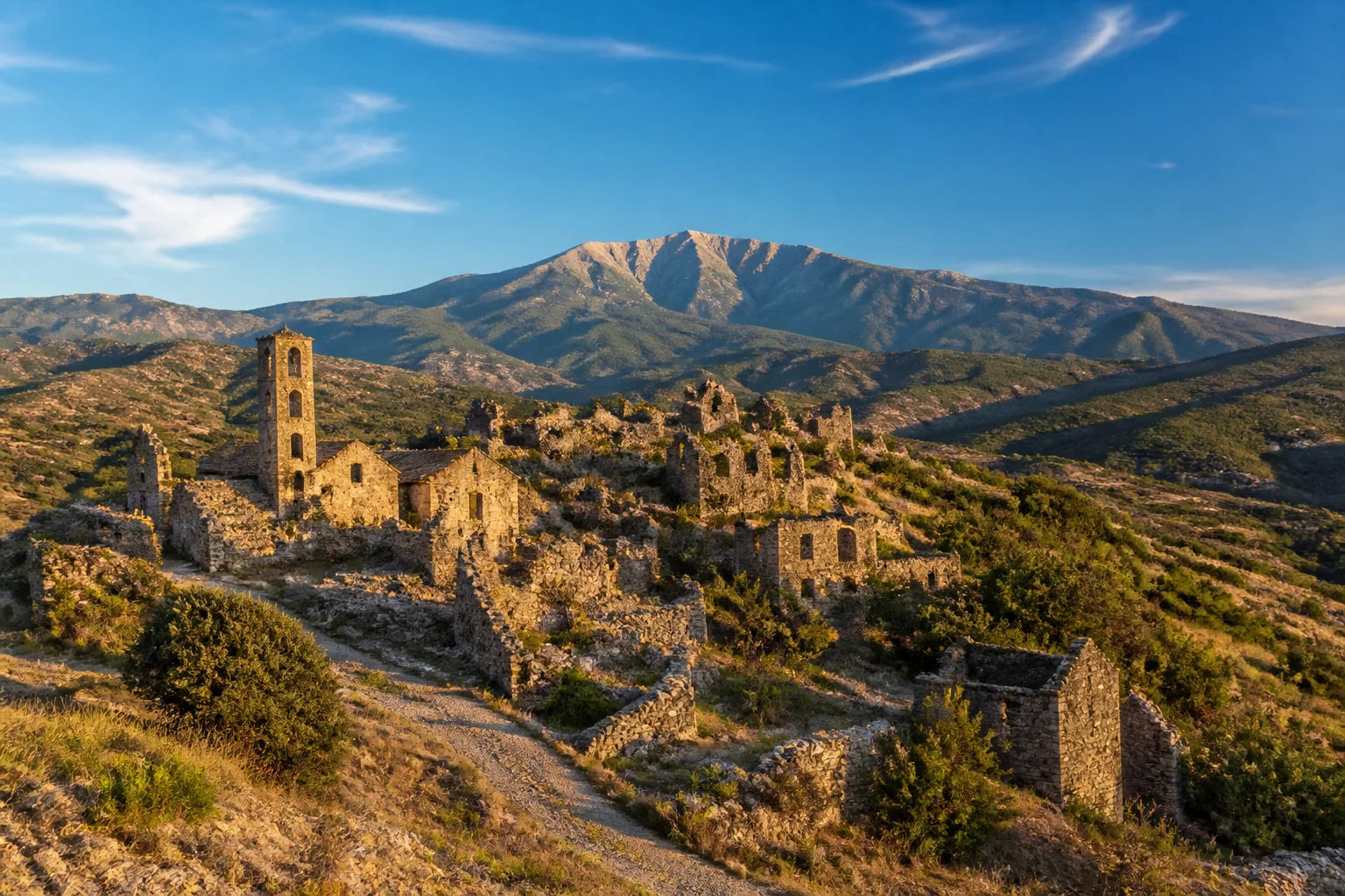 Village fantome de comes pyrenees orientales
