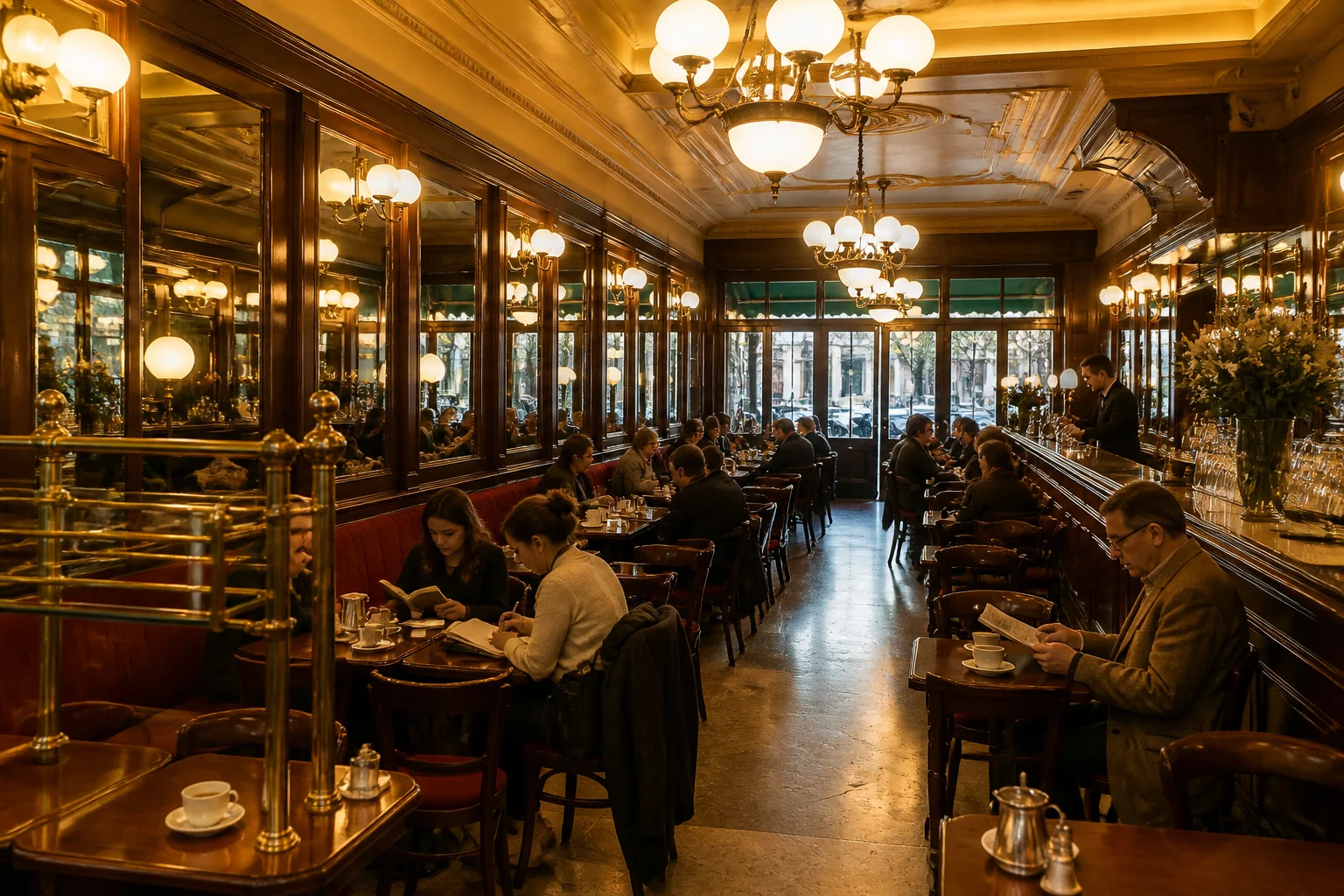 Ambiance litteraire au cafe de flore