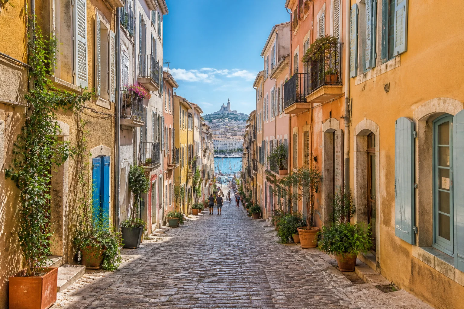 Ruelle pittoresque du panier a marseille