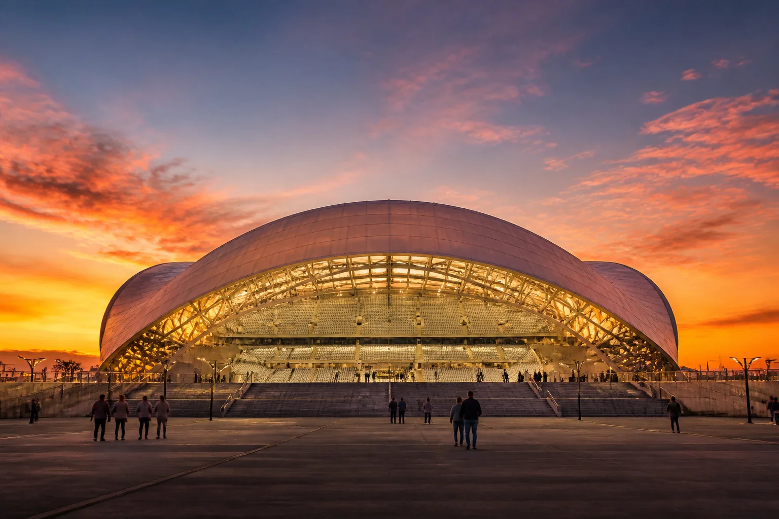 Stade velodrome au coucher du soleil